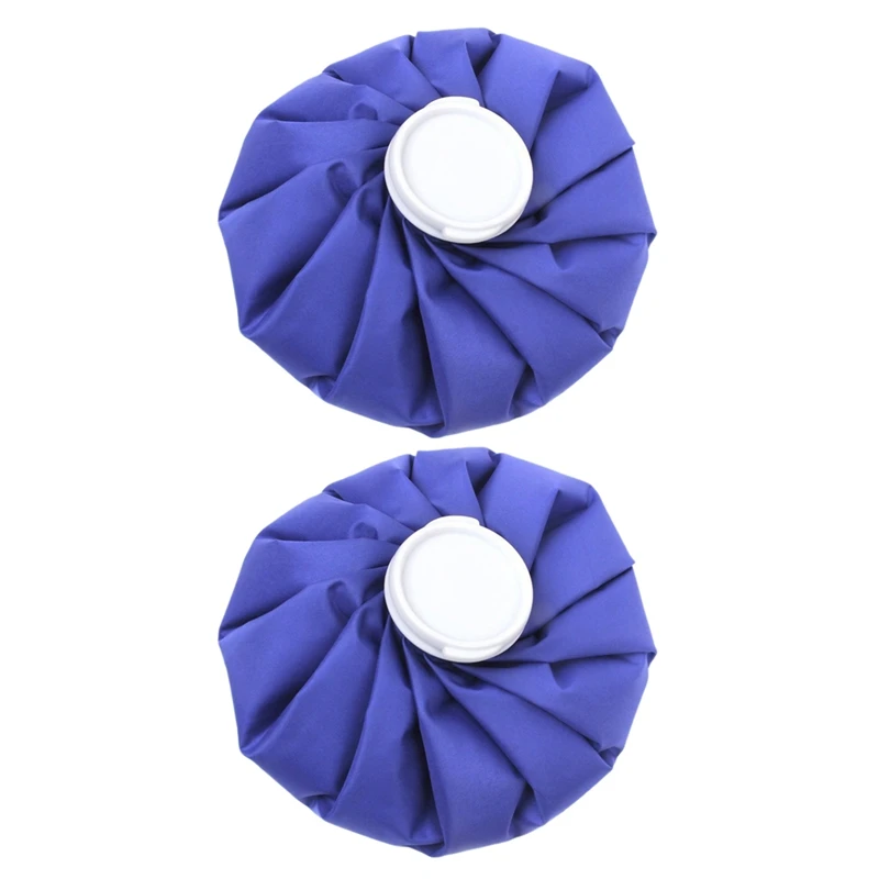 

2X 9 Inch Ice Bag Cold Pack For Sports Injuries Neck Knee Pain Relief (Blue)