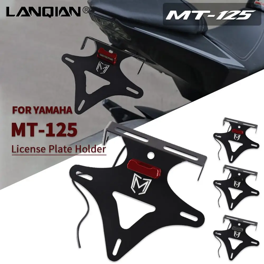 

For Yamaha MT 07 MT 07 FZ-07 MT07 2020-2021 2014 2018 Motorcycle License Plate Holder Fender License Plate Holder With Led Light