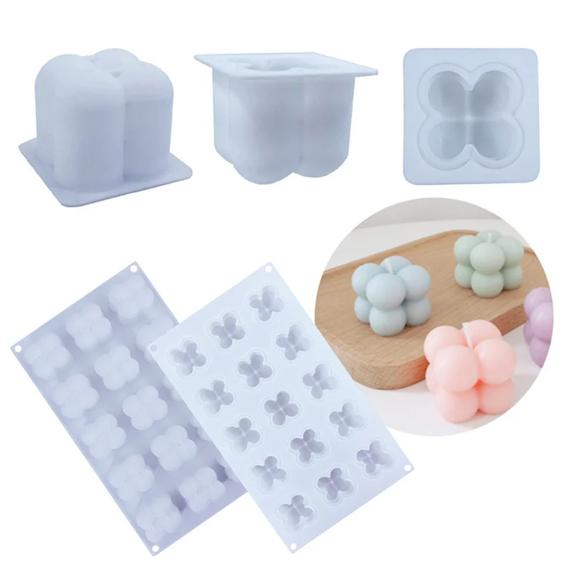 

Non-stick Bubble Cube Candles Silicone Mold Hand-made Baking Chocolate Dessert Cake 3D Aromatherapy Plaster Candle Mould Too