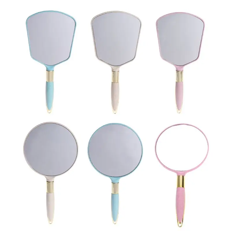 

Cute Retro Plastic Hand Held Vintage Makeup Mirror Vanity Rectangle Decorator