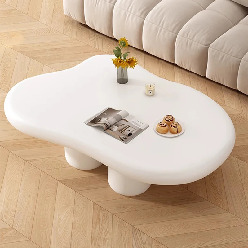 

Боковой столик в эстетическом дизайне, современный прозрачный белый кофейный столик для прихожей, минималистичный кофейный столик, угловой столик, дополнительная мебель для салона, дома