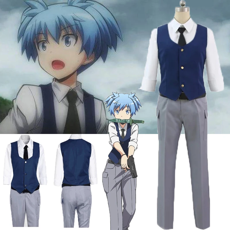 

New Assassination Classroom Ansatsu Kyoushitsu Shiota Nagisa Cosplay Costumes Unisex Clothes Uniform boy girl Full set