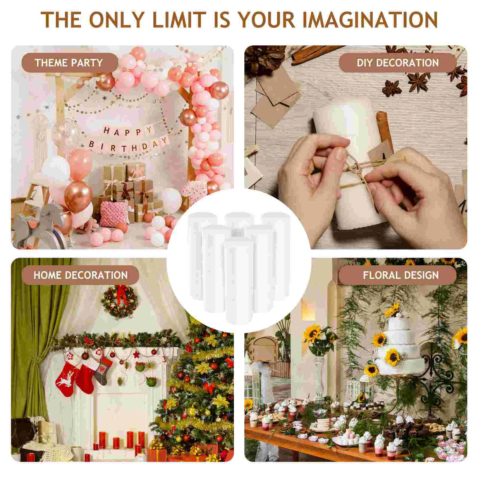 6 шт. пенопластовый цилиндр развивающая игрушка рождественские украшения