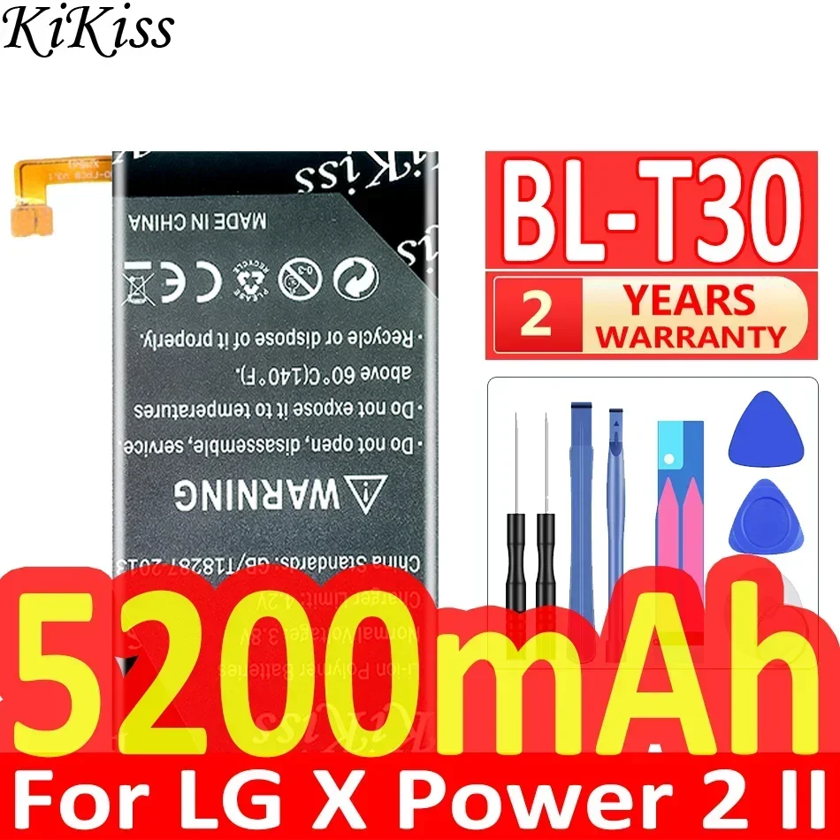 Аккумулятор KiKiss 5200 мАч BL-T30 для LG X Power 2 II L64VL M320F M320N M322 L63BL K10 M320 M320DSN M320TV MLV7N