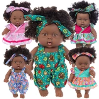 8 inch african black baby doll realistic cute lifelike play doll with clothes for kids perfect for birthday gift