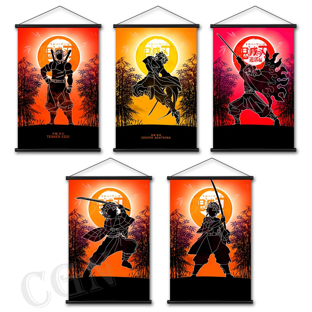 

Картина на холсте рассекающий демонов искусство Agatsuma Zenitsu печать удзуй Тенген плакат фотография Подвесные свитки домашний декор стен