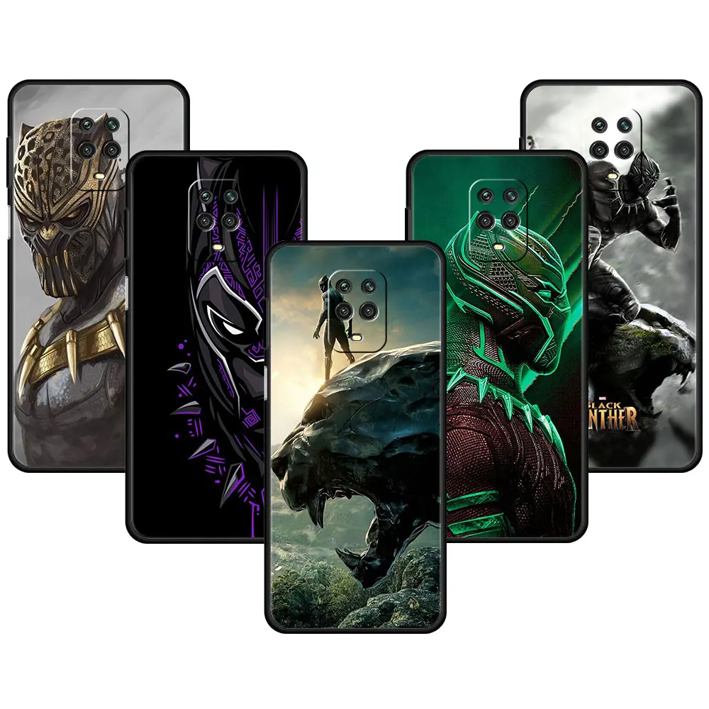 

Smartphone For Redmi Case Note 11 10 9 8 7 8T 9T 9S Pro 9C 9A 10C K40 K40S K50 Silicone Soft Back Cover Marvel Black Panther