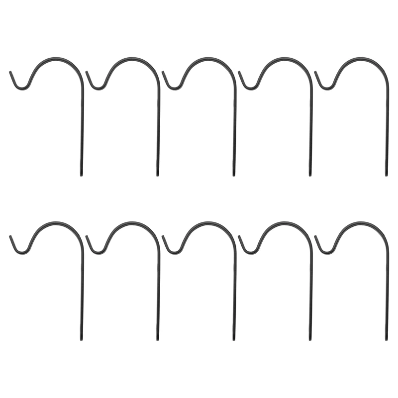 

Набор из 10 подвешиваемых строительных крючков, железные настенные крючки, изогнутые, для подвешивания кормушек для птиц, фонарей
