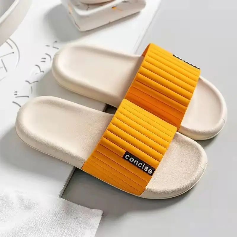 

Slipper man summer indoor home slipper anti - slip bath bathroom lovers anti - odor soft sole outside wearing slipper man