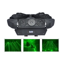9 eyes green moving head spider beam lamp pro dmx laser lights dj disco club party show ray scan stage led effect lighting 109g