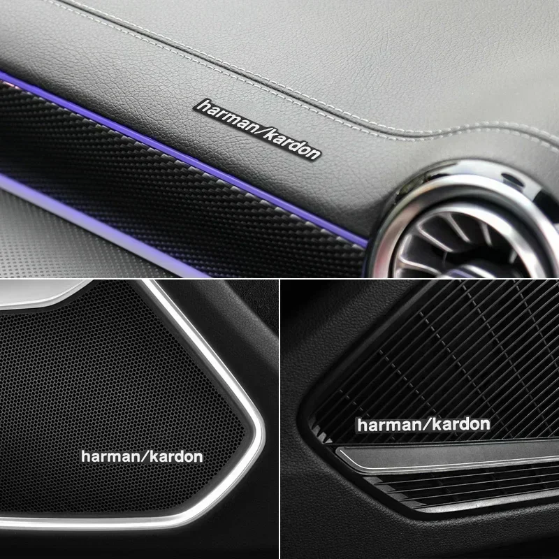 Harman Kardon Badge алюминиевые 3D автомобильные аудио наклейки для Mercedes Benz kia sportage Cooper