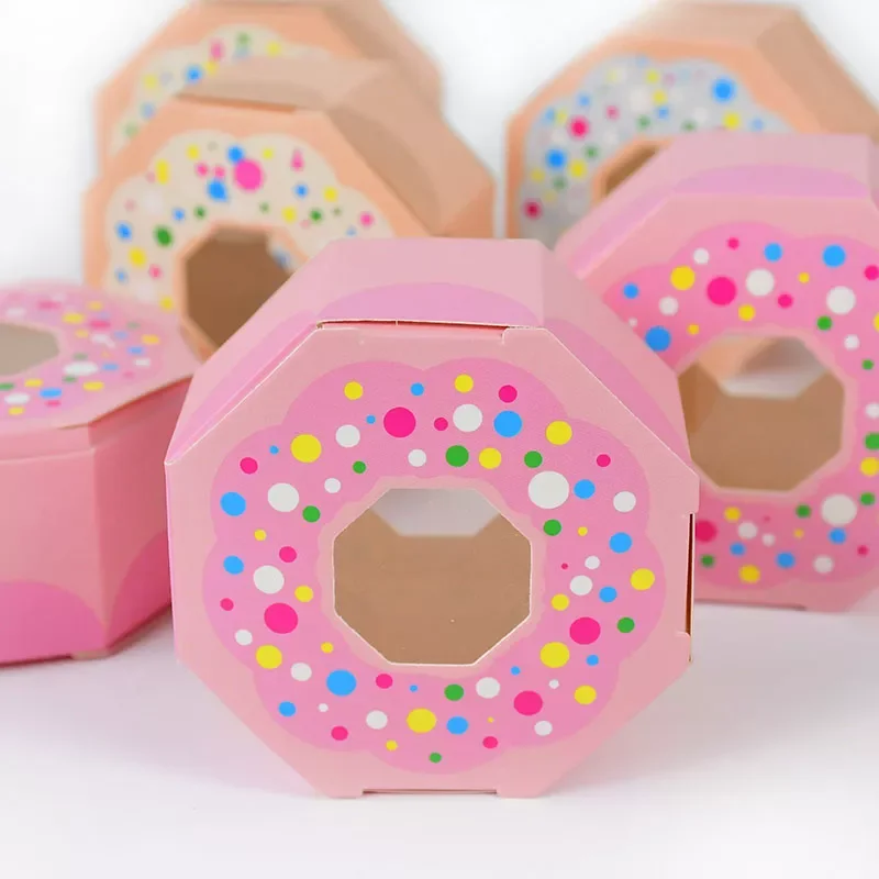 

Donuts Candy Cookies Chocolate Box Paper Hexagon Gift Boxes Wedding Theme Birthday Party Kids Favor Package Supplies