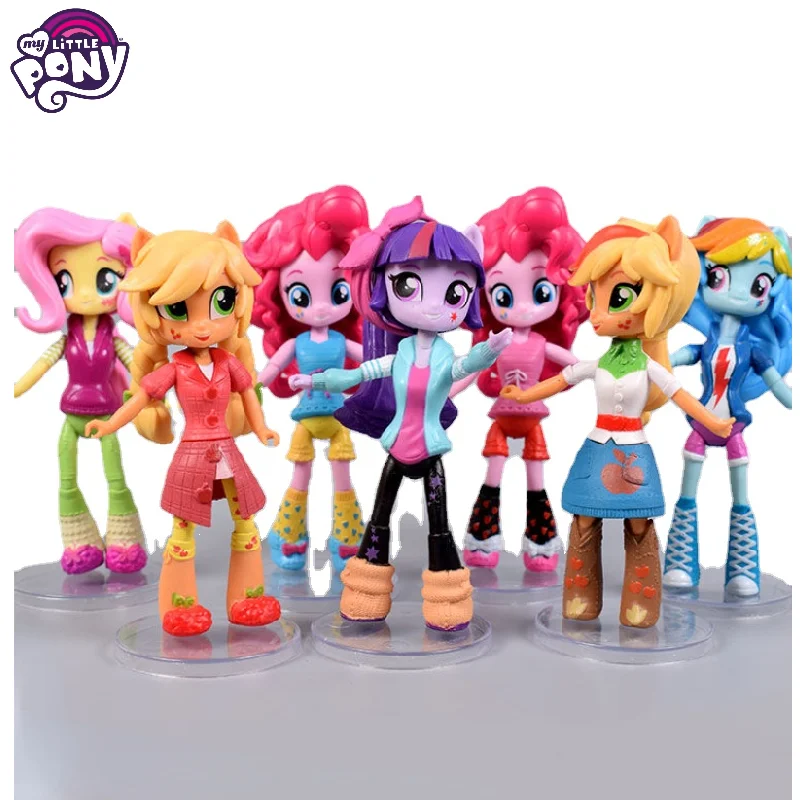 

Kawaii Hasbro cartoon anime My Little Pony full set of girl toy doll fluttershy Pickey twilight sparkle decoration birthday gift