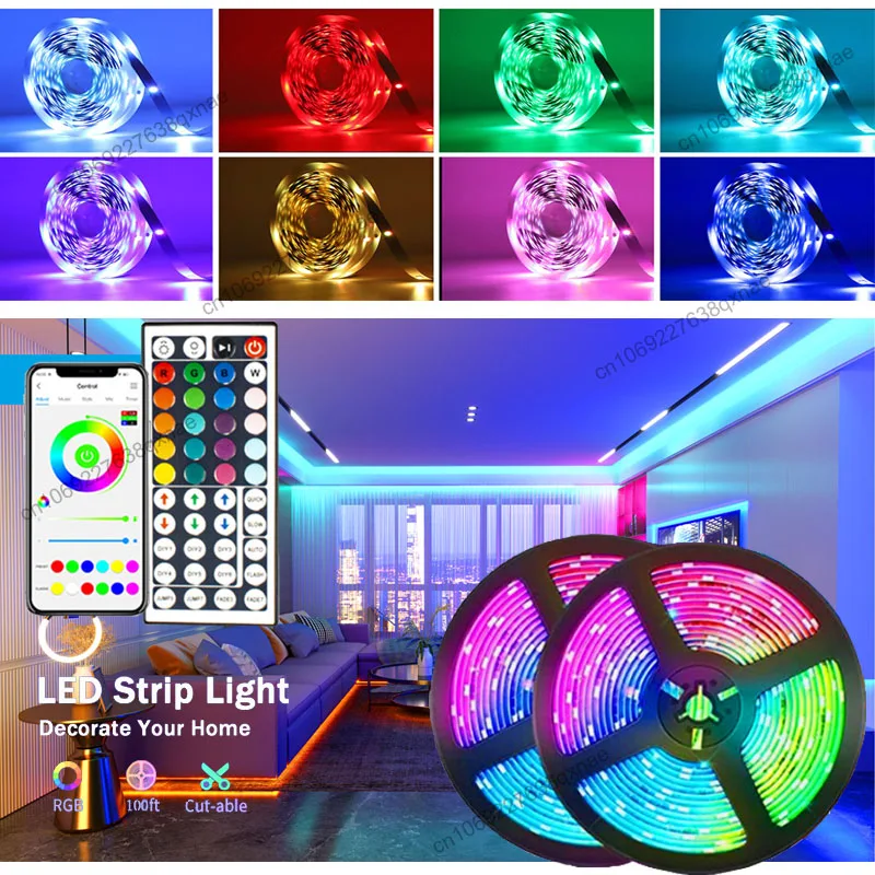 

RGB LED Lights for Room Decor Led TV Backlight Neon Lights Led Strip Lights SMD5050 Luces Led 1-5m 10m 15m 20m 30m
