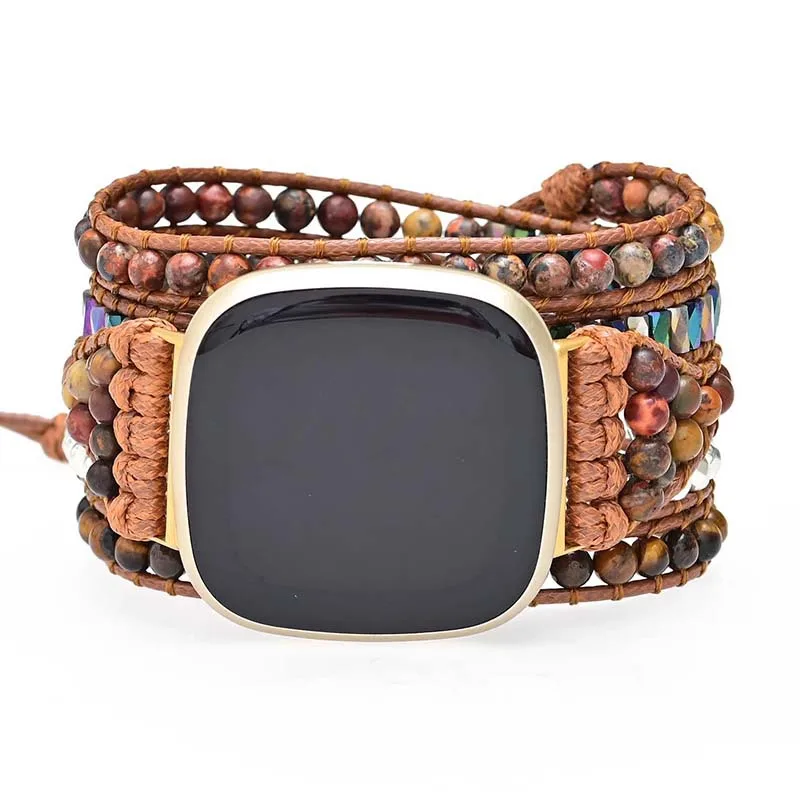 Natural Gemstone Bracelet Strap For Fitbit Versa 1/Versa 2/Versa 3 Band Watchband For Fitbit Sense 2/Versa Lite Strap Wristband