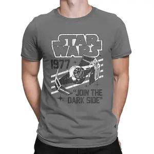 Disney Star Wars Join The Dark Side Men T Shirt Awesome Tees Short Sleeve Crewneck T-Shirt Pure Cotton Plus Size Tops