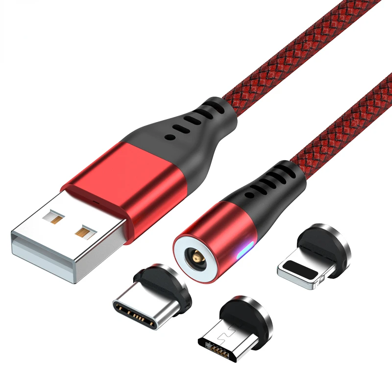 

LED USB Charging Cable USB Type C Phone Cable Magnet Phone Charger Micro USB For iPhone