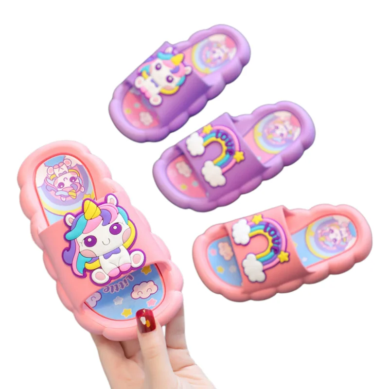 

My little pony unicorn girl animation surrounding cute cartoon non-slip indoor bath personality soft bottom sandals and slippers