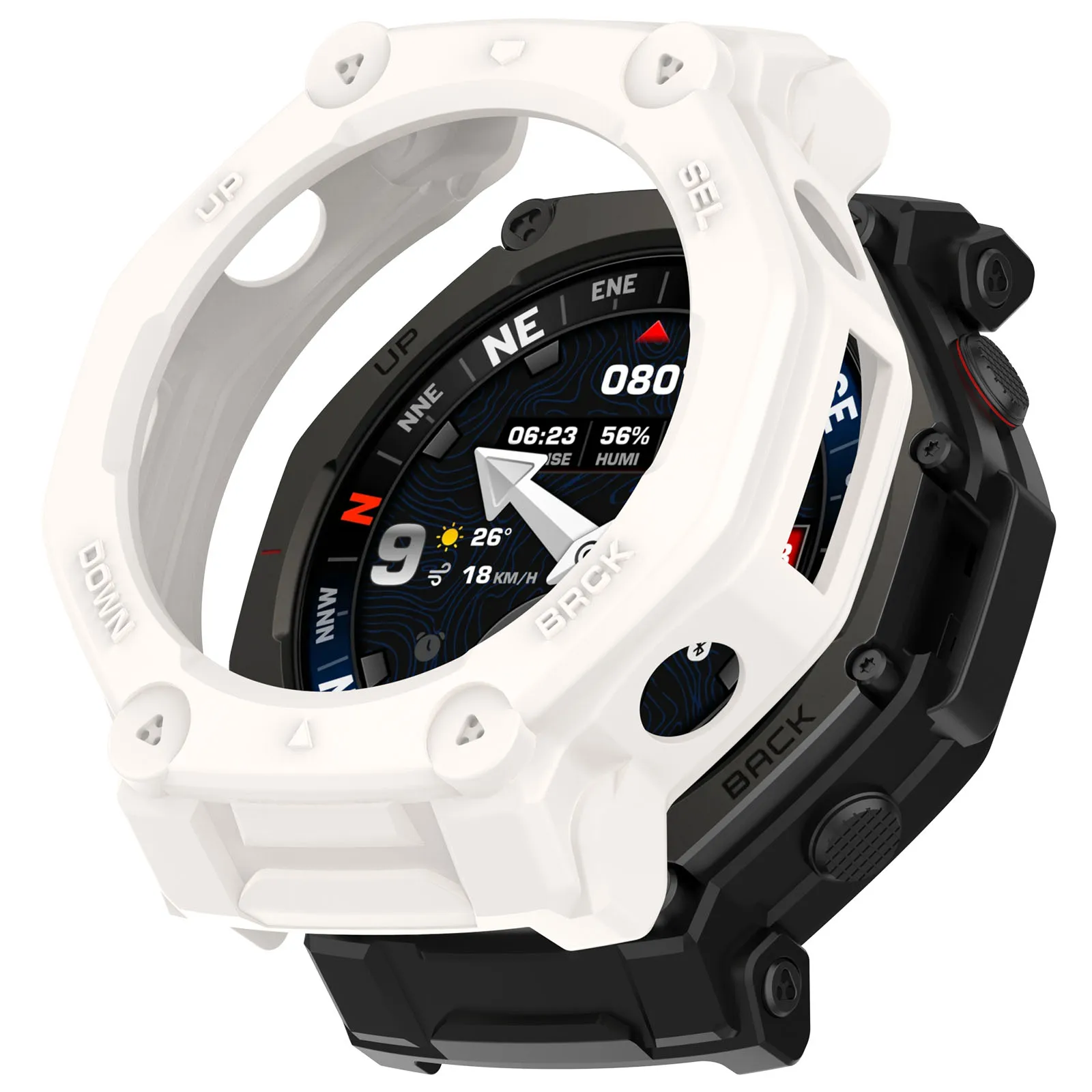 Силиконовый защитный чехол Heroland для Amazfit T-Rex 3 PRO 48 мм, полый бампер из ТПУ, мягкий защитный чехол, аксессуары для умных часов (art.: 3920d28859bea) - 3920d28859bea