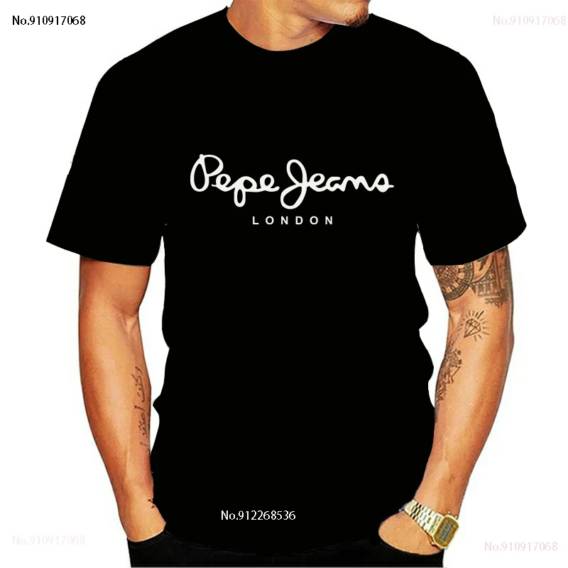 

2022 Newest Pepe-Jeans-London Logo T-Shirt Summer Men's /Women's Short Sleeve Popular Tees Shirt Tops Unisex
