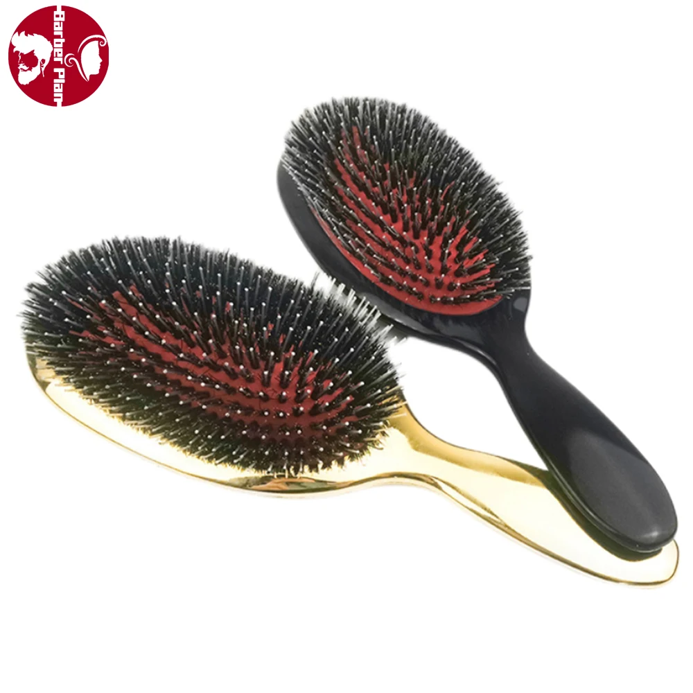 

Professional Straight Smooth Paddle Hair Brush Anti-static Hair Scalp Massage Comb Barber Bristle Nylon Beauty Care Hairbrush