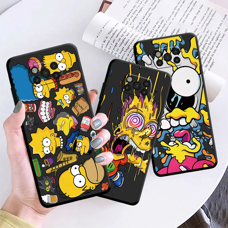 Чехол для Xiaomi Poco X3 NFC 11T Pro 11 Lite 10T 12 13 F1 F3 телефона Redmi 9A 9C 9T 10A A1 K40 Funda The Simpsons Homer