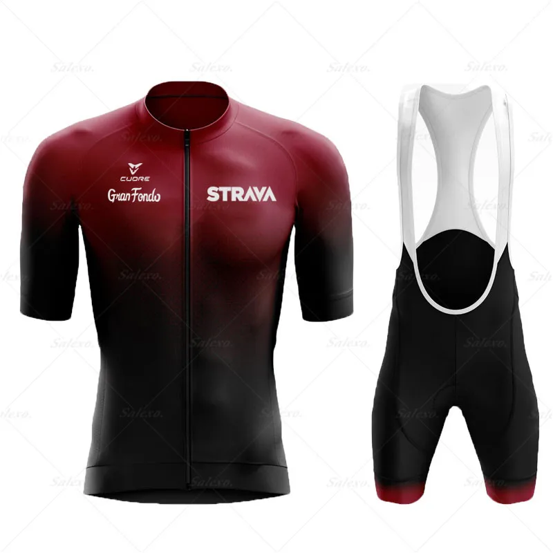

Трикотажный костюм STRAVA мужской для велоспорта, комплект одежды для велоспорта, шорты и нагрудник, лето 2022