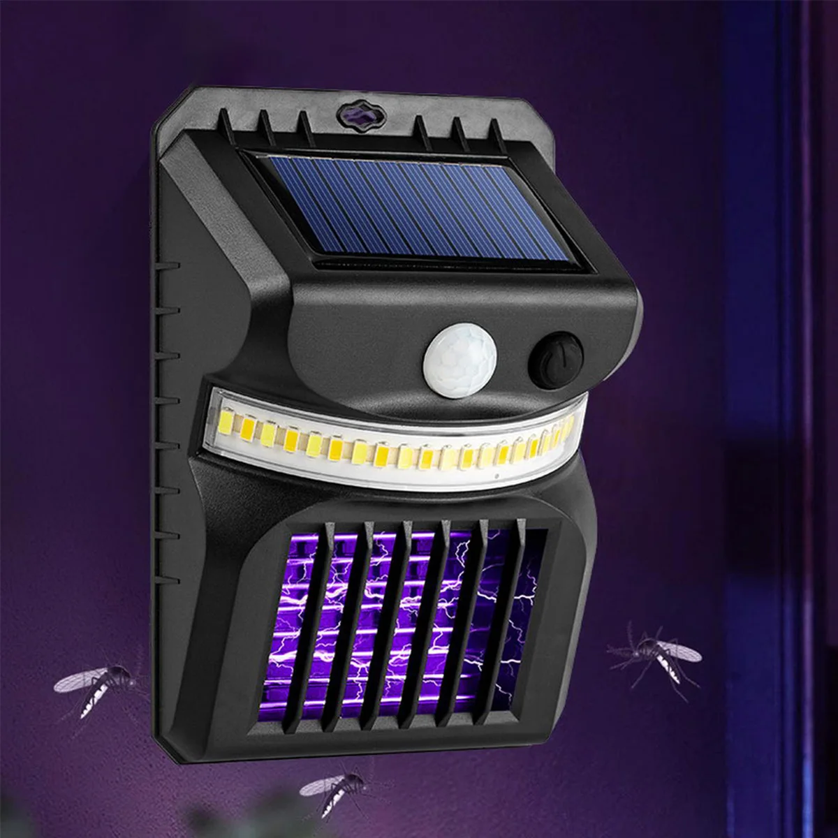 Уличная лампа-ловушка для комаров на солнечной батарее без радиации