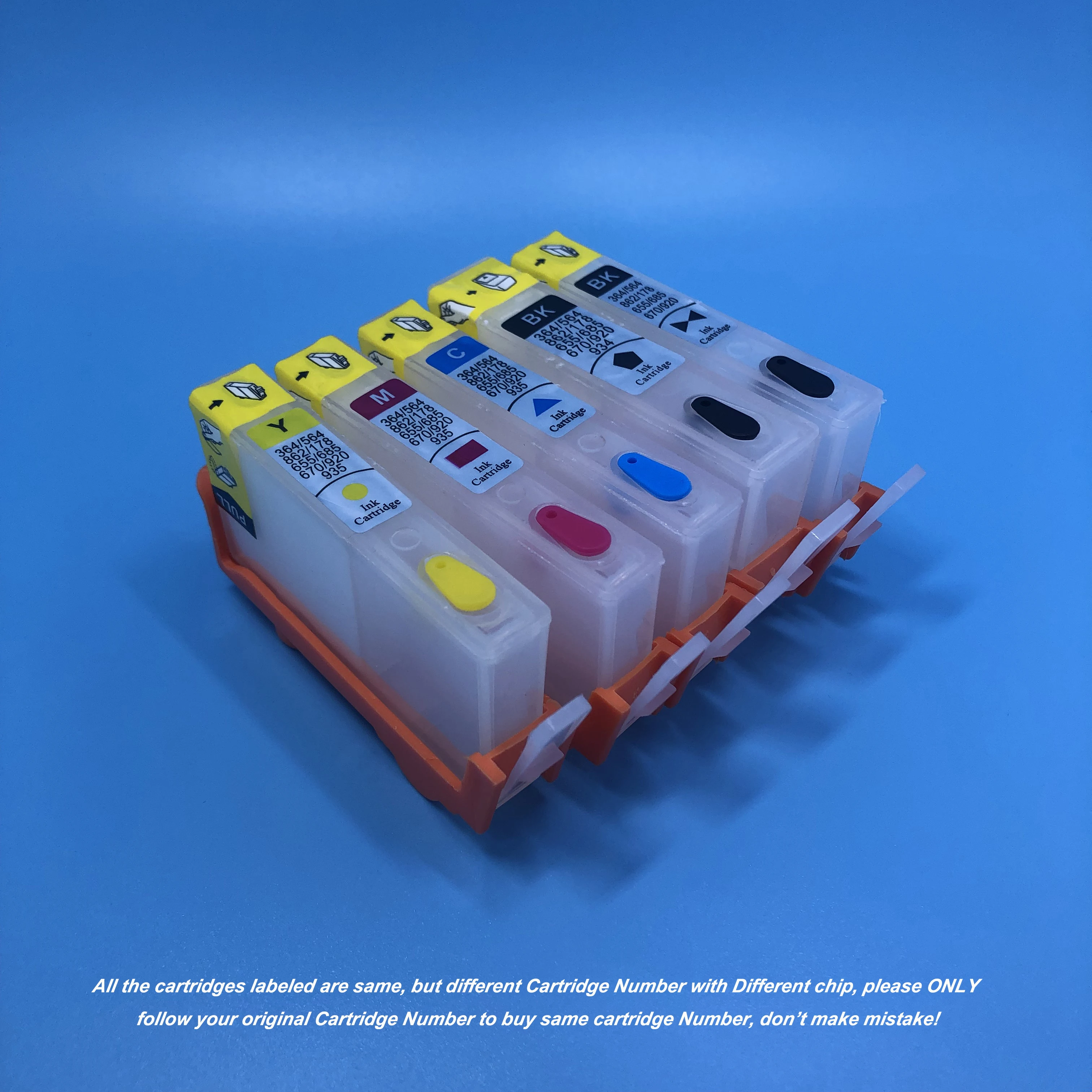 

862 862XL Refillable Ink Cartridge for HP Photosmart 6510 7510 B110a B110a B209a B210a B5468 B8550 B8553 B8558 D5460 D5468 D7560