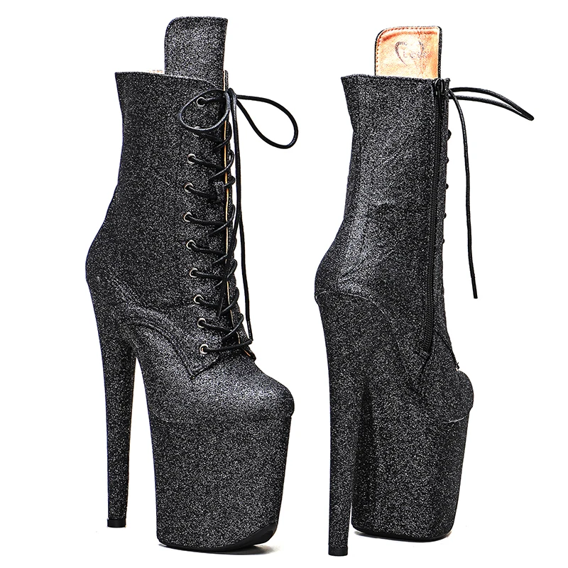 Leecabe 20CM/8Inch Women's Platform disco party High Heels Shoes Pole Dance boot