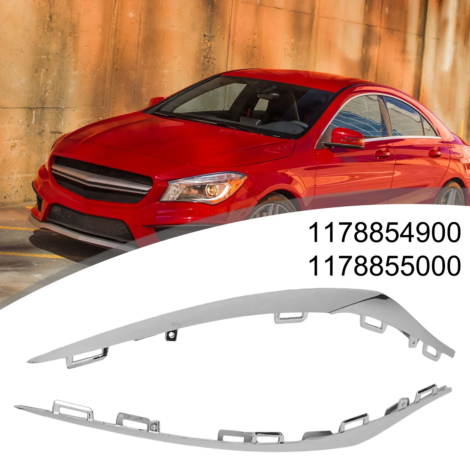 Новая пара передних крышек бампера молдинговая отделка для Mercedes W117 CLA 180 200 250 2016-2019