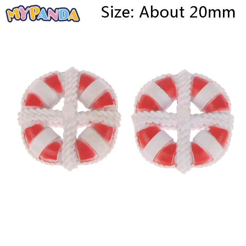 

2pc Doll House Miniature Life Ring Mini Swim Rings Swimming Laps Modle Toys Bathroom Pool Accessories Pretend Play Toys