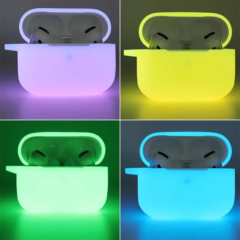 

Luminous Silicone Case for Apple AirPods Pro Thickness Protective Shell for Air Pods Earphone Accessories with Rope