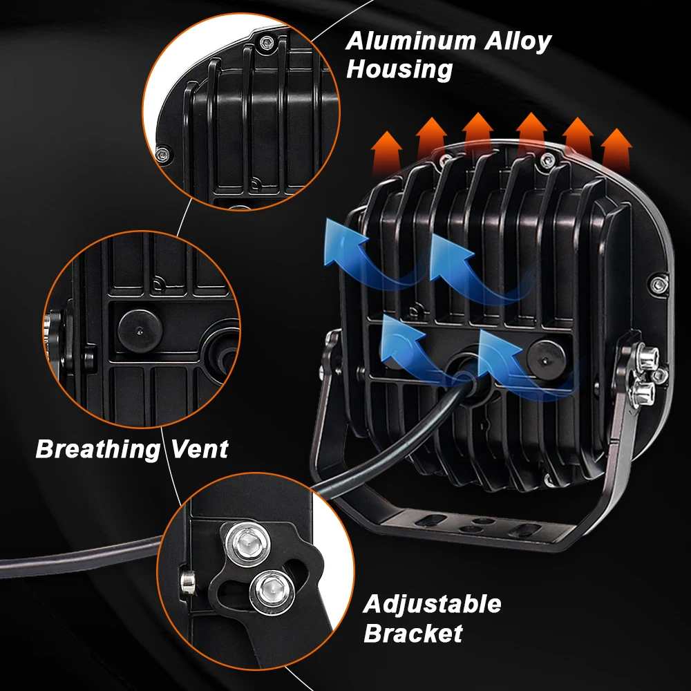 POVTOR 6-дюймовый светодиодный рабочий фонарь боковой шутер вспомогательный DRL