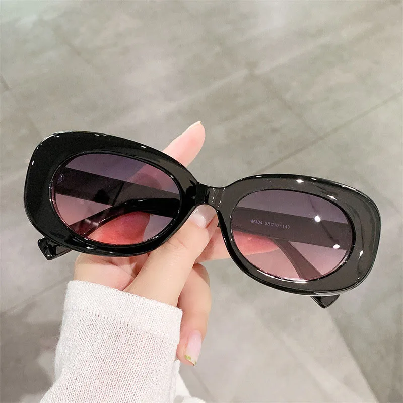 

Fashion New Ovel Personality Desige Sunglasses Women's Vintage Gray Pink Popular Driving Travel Shade Sun Glasses Trend UV400
