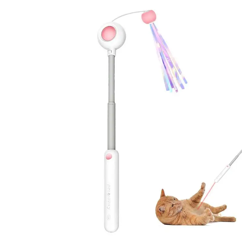

Cat Teaser Toy One-Click Recycling Cat Wand Toys Interactive Teaser Cat Toy For Indoor Cats Interactive Training Cat Playing Toy