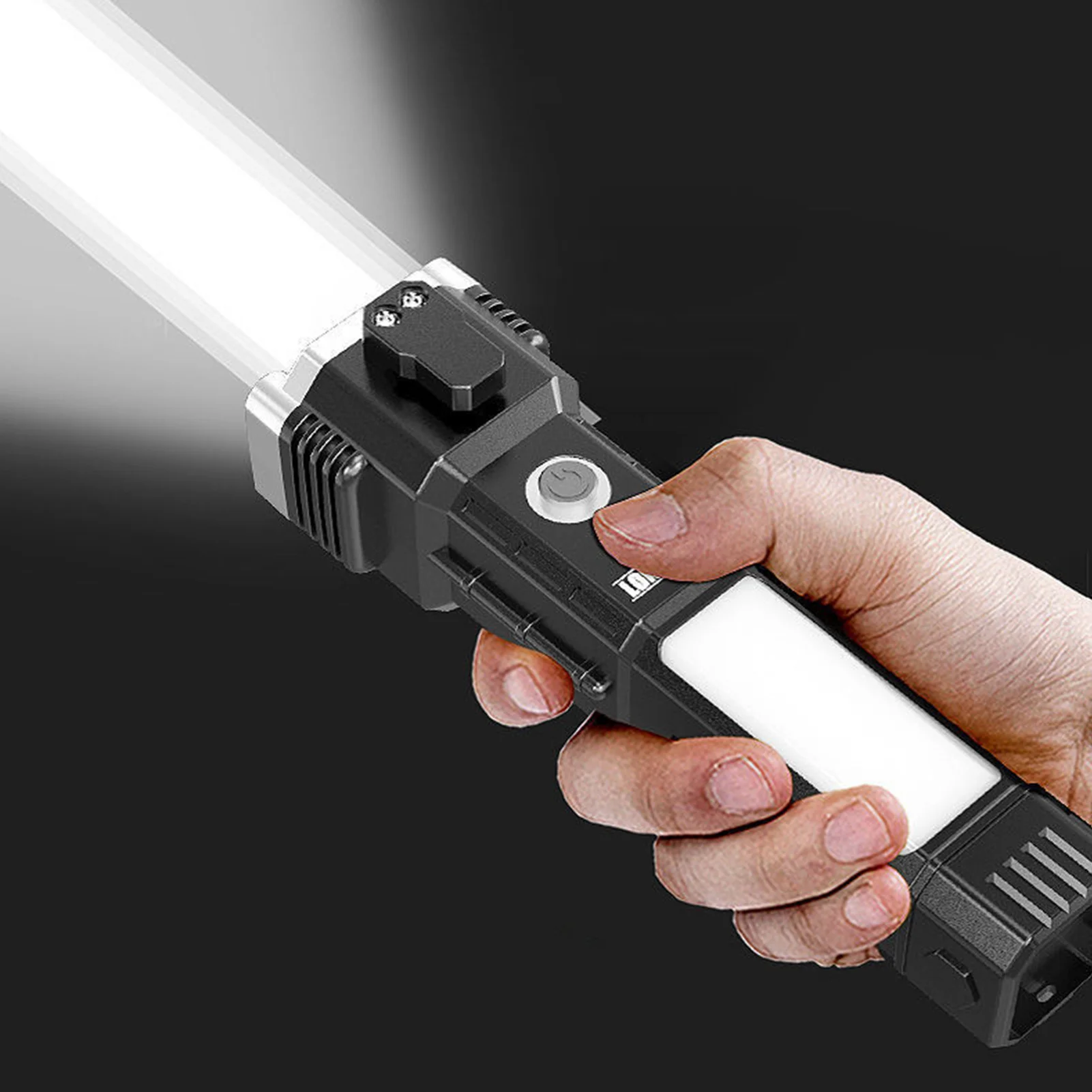 

Car Safety Hammer Multifunctional Charging Power Work Light Emergency Fire Self-rescue Breaking Window Self-defense Flashlight