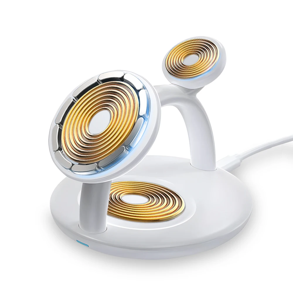 Лидер продаж 2024 магнитная Беспроводная зарядная станция 3 в 1 для умных часов