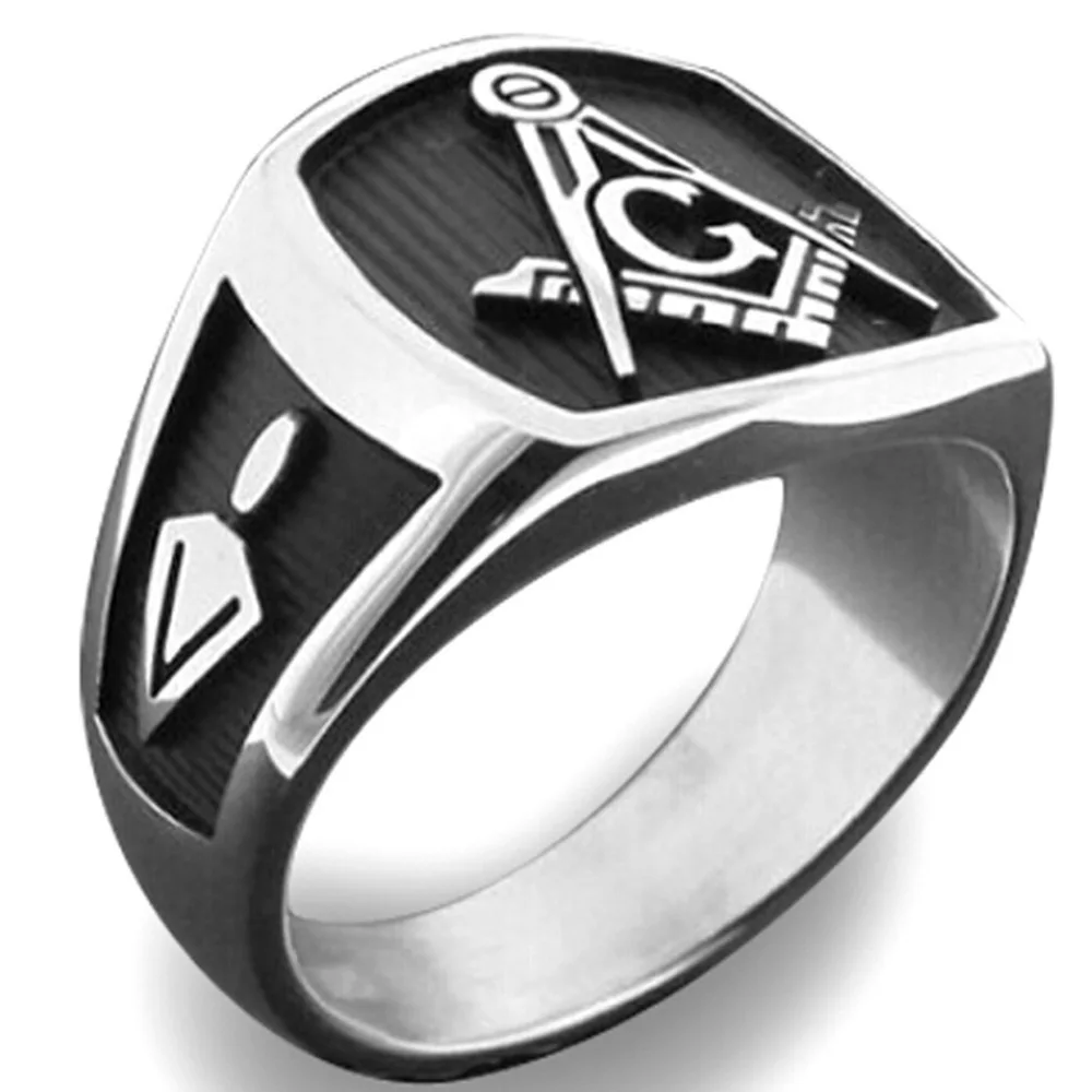 

New Fashion Personality Men's Ring Freemason Trend Punk Style Creative Domineering Jewelry Anniversary Gift for Men