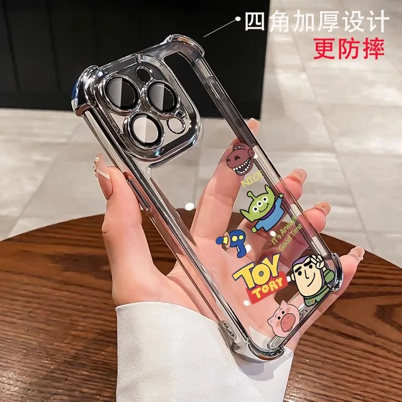 Cartoon Toy Story Phone Case For Samsung S24 S23 S22 S21 S20 FE Note20 Plus Ultra Lite 5G Shockproof Clear Armor Cover