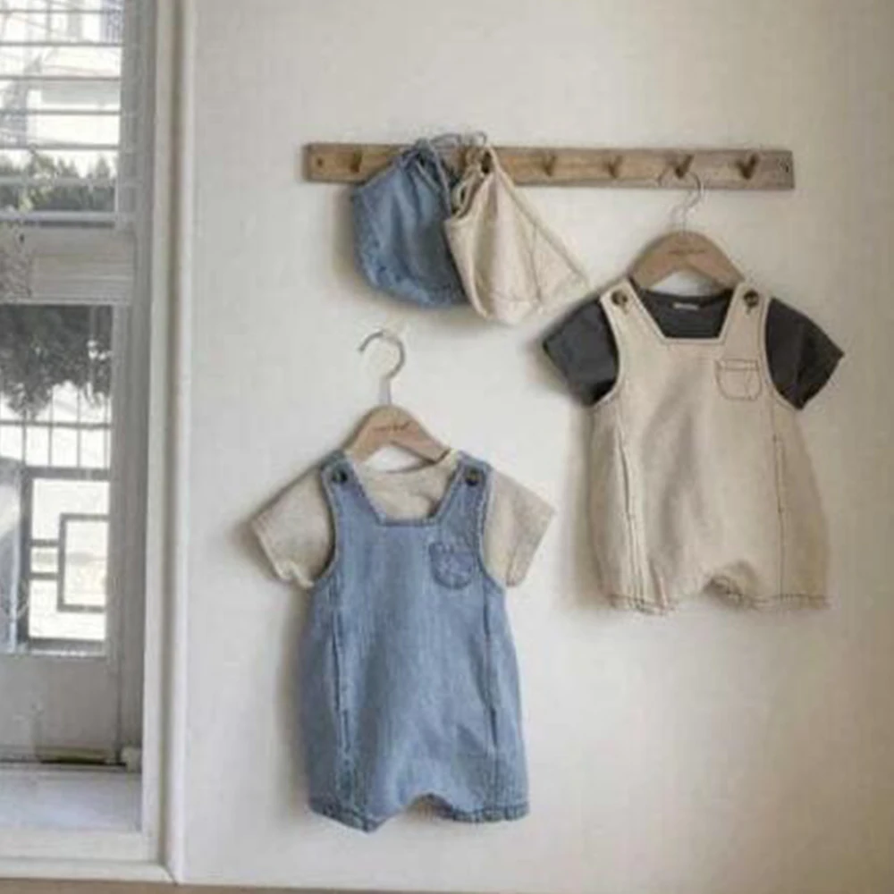 

Summer Baby Boy Girl Denim Romper Children Brace Cowboy Jumpsuit Kids Baby Boy Girl Clothes Playsuit Infant Baby Boy Girl Outfit