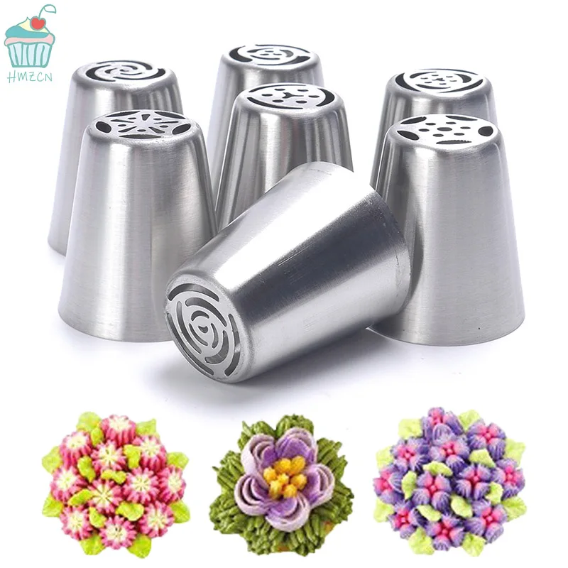 

7 шт., насадки для украшения торта, из нержавеющей стали