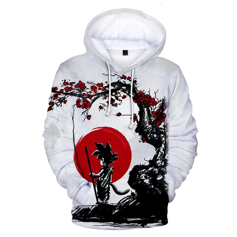 

Anime Dragon Ball Hoodies 3D Print Pullover Sweatshirt Cool Son Goku Figures Law Battle Tracksuit Casual Outerwear Children Men