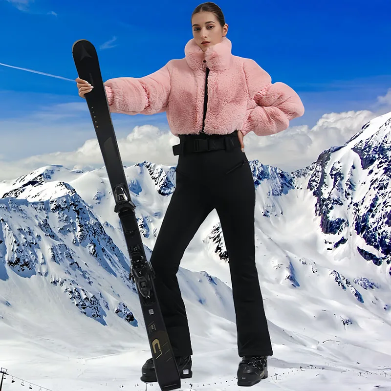 Цельный лыжный костюм для спорта на открытом воздухе сноубордический тонкая