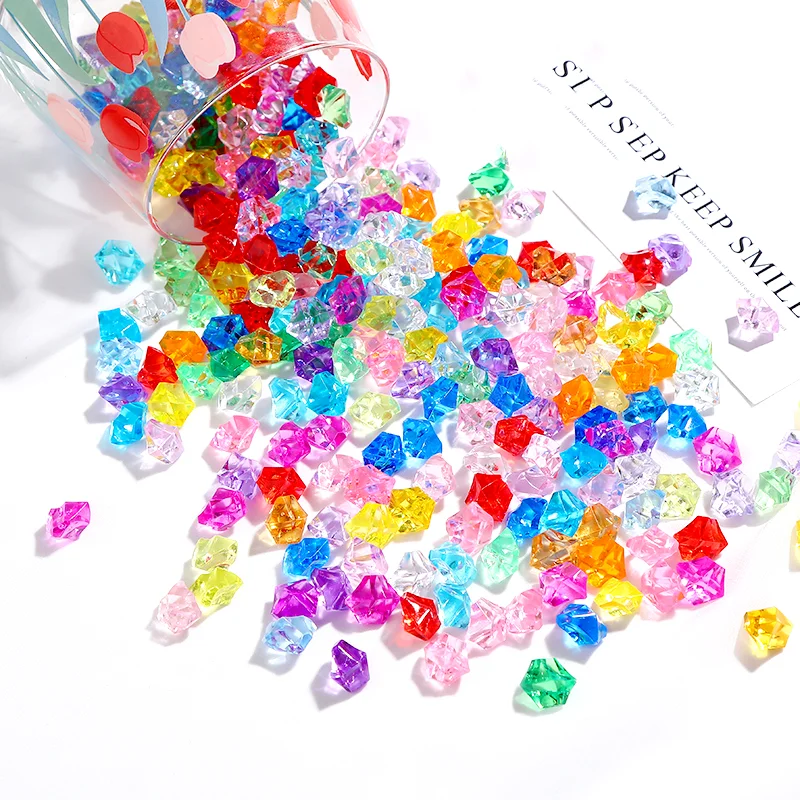

10Pcs Color Aqua Acrylic Stone Crystal Ice Cube Decoration Vase Filler Pebble Fish Tank Accessories DIY Jewelry Decoration