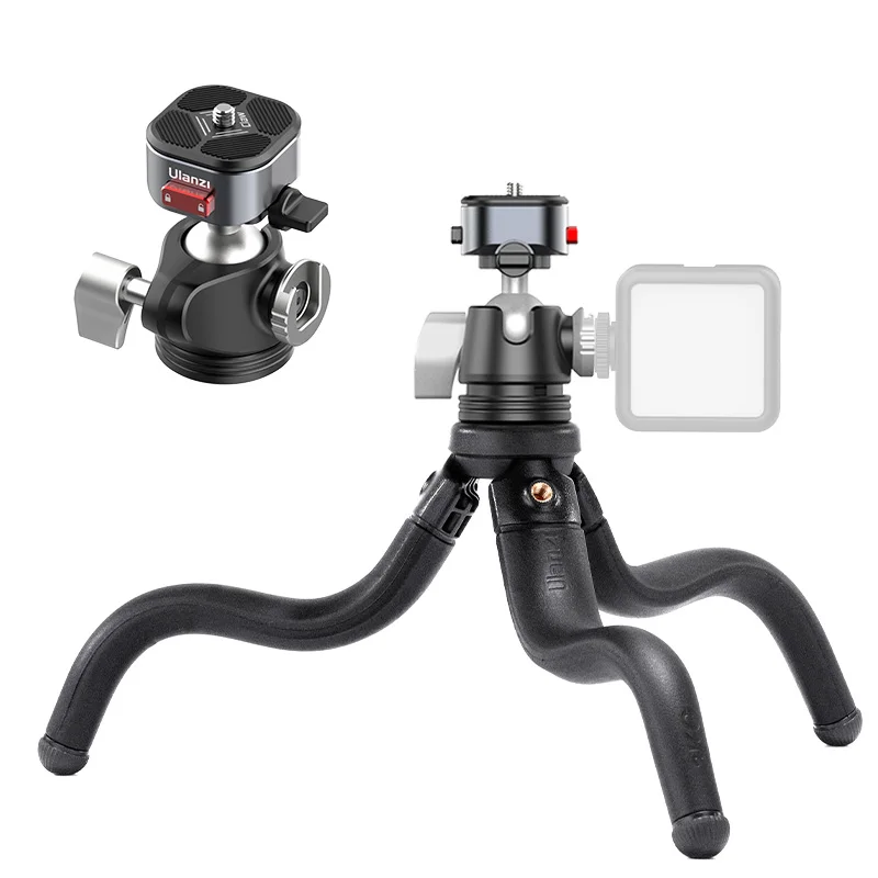 

Ulanzi Claw Flexible Octopus Tripod with 360° Ball Head Quick Plate for Camera DSLR Travel Vlog Tripod Cold Shoe 1/4" Load 3KG