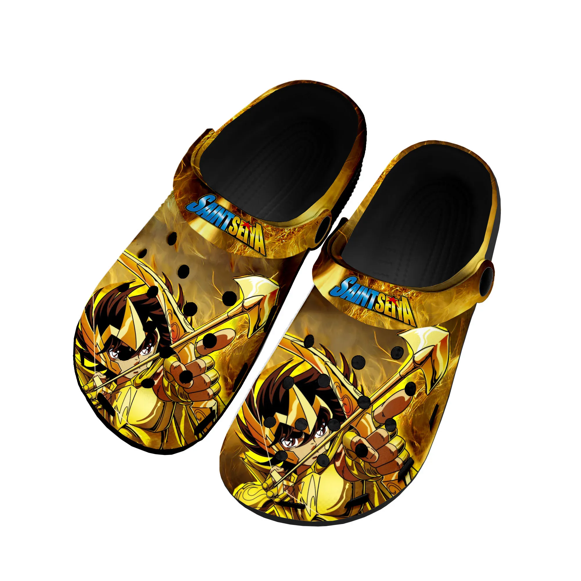 

Saint Seiya Comics Cartoon Home Clogs Custom Water Shoes Mens Womens Teenager Shoe Garden Clog Breathable Beach Hole Slippers