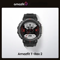 amazfit t rex 2 smartwatch rugged outdoor gps dual band route import 150built in sports modes 24 day battery life smart watch