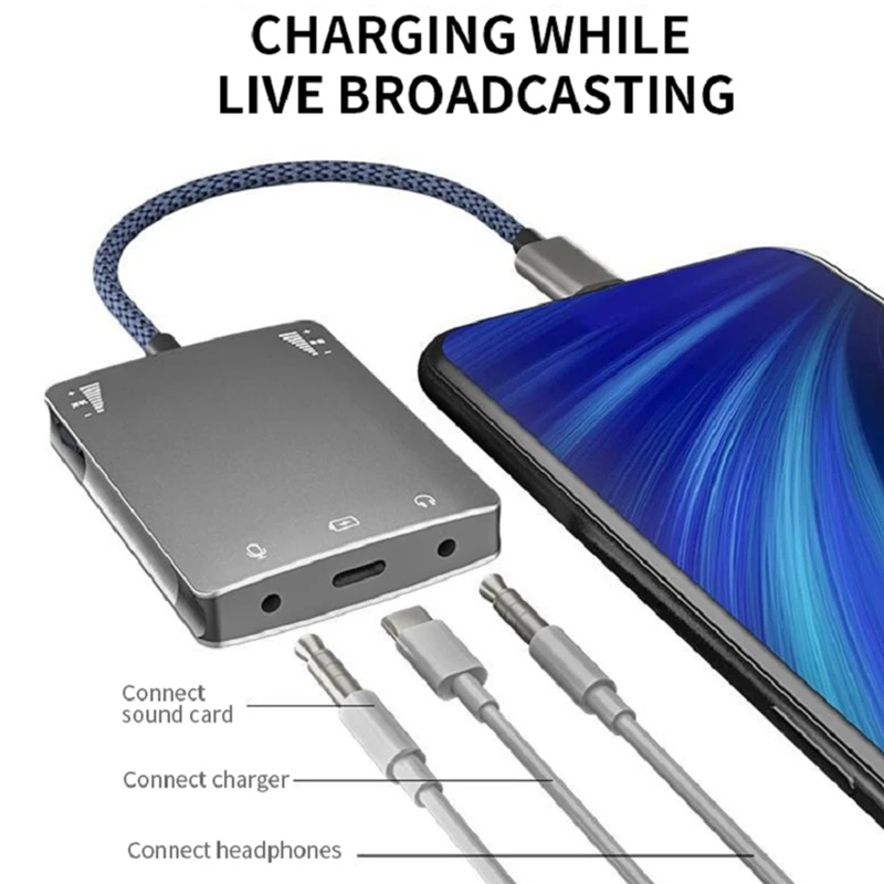 Фото USB C звуковая карта динамик 3,5 мм аудио интерфейс адаптер для наушников Huawei/Samsung Высокое качество живой преобразователь №5