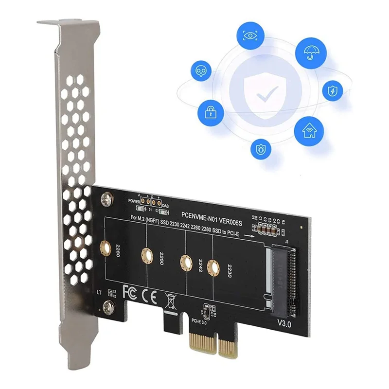 Адаптер M.2 PCIe карта расширения на PCI E3.0 X1 SSD M2 NGFF NVME (ключ M) 3.0 x 1 для настольного